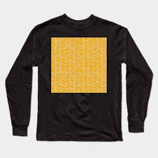 Orange Herringbone for Fall Long Sleeve T-Shirt